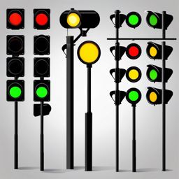 Traffic light icon - Traffic light for road signals and safety,  color clipart, vector art