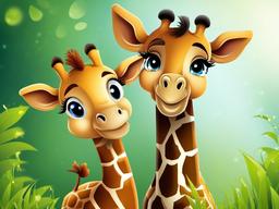 Cute Giraffe Wallpaper - Friendly giraffes with cuteness  ,desktop background wallpaper