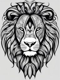 lion tattoos for men black and white design 