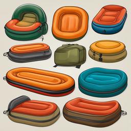 Bed clipart - inflatable air mattress for camping  