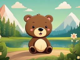 cute bear cartoon wallpaper  ,desktop background wallpaper