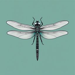 Dragonfly clipart - Agile insect with transparent wings darting in the air, ,color clipart vector style