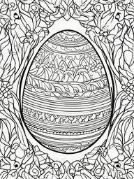 Easter Eggs Coloring Pages - Easter Eggs with markers  simple coloring pages