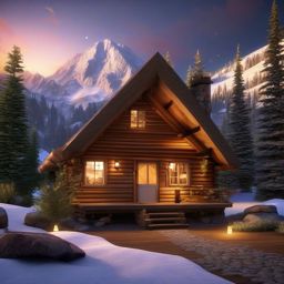 Mountain Cabin Cozy Retreat - Bring the cozy charm of a mountain cabin into your bedroom. , bedroom interior decor design ideas, multicoloured, photo realistic, hyper detail, high resolution,