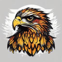 Intimidating hawk  colors,professional t shirt vector design, white background