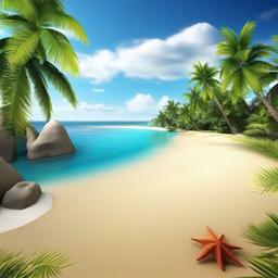 Beach Background Wallpaper - beach background 3d  