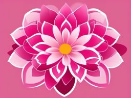 Flower clipart pink, A delightful pink-hued flower.  simple, 2d flat