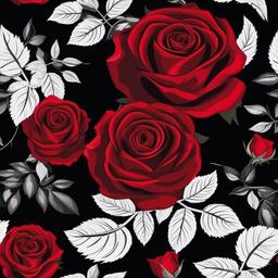 black background red rose  