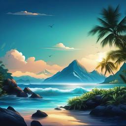Ocean Background Wallpaper - mountain and sea background  