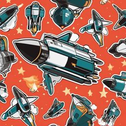 Jetpack Flight Sticker - Personal propulsion, ,vector color sticker art,minimal