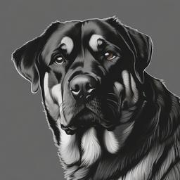 drawings of rottweilers  minimal rough sketch scribbles,doodles,black and white