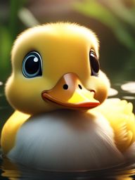 cute duck with large eyes 8k cinematic 
