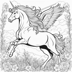 unicorn coloring pages - compassionate unicorn healing a wounded creature with its soothing touch and gentle presence. 