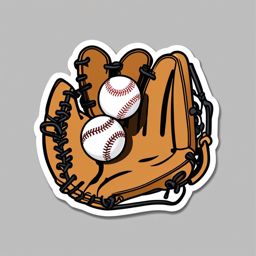 Baseball Glove and Ball Emoji Sticker - Sporting connection, , sticker vector art, minimalist design