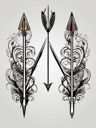 couple arrow tattoos  vector tattoo design