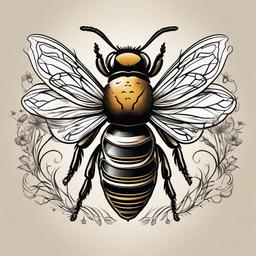 ghost bee tattoo  vector tattoo design