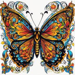 psycho delic butterfly tattoos  