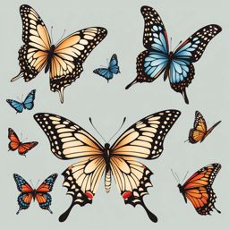butterfly clipart - showcasing graceful flight. 