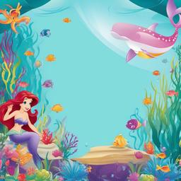 Party Background Wallpaper - little mermaid birthday background  