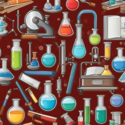 science clipart: educational science with laboratory equipment. 