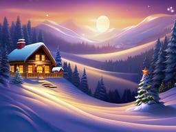 Christmas Landscape Wallpaper  