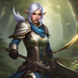 fiora silvermoon, an elf ranger, is ambushing an enemy patrol with deadly accuracy. 