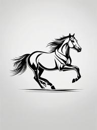 horse marking tattoo  simple tattoo,minimalist,white background