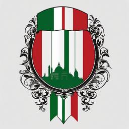 italian flag tattoos designs  simple color tattoo,minimal,white background