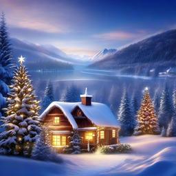 Winter background wallpaper - beautiful winter christmas wallpaper  