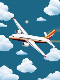 airplane clipart transparent background in the sky - soaring through the clouds. 