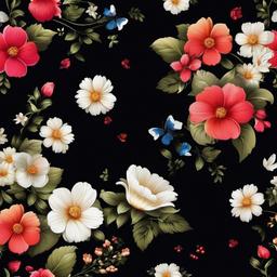 Flower Background Wallpaper - black background with flowers wallpaper  