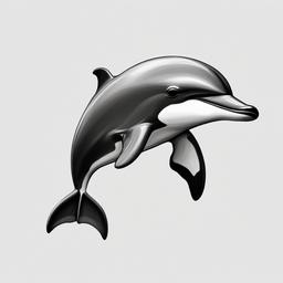 drawing of a baby dolphin  minimal rough sketch scribbles,doodles,black and white