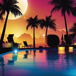 Party Background Wallpaper - night pool party background  