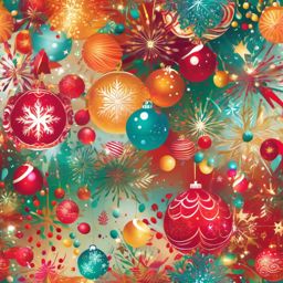 Christmas Celebration Background Festive Decorations and Joyful Holiday Spirit wallpaper splash art, vibrant colors, intricate patterns