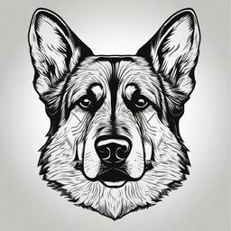 outline of german shepard head
  , vector illustration, clipart