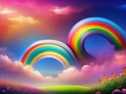 Rainbow Sky Background Hd  