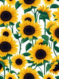 Sunflower Clipart,Decorating a garden-themed website  simple, 2d flat