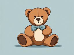 Teddy Bear Clipart - A cuddly teddy bear, a comforting friend.  color clipart, minimalist, vector art, 