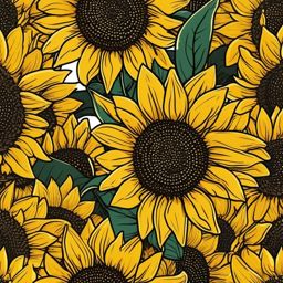 Sunflower sticker, Sunny , sticker vector art, minimalist design