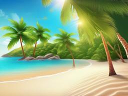 Summer Beach Background - Sunny beach background for a bright summer vibe.  background wallpaper