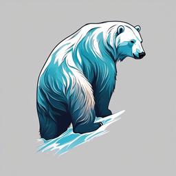 polar bear tattoo  simple vector color tattoo