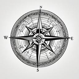 Compasstattoos - Possibly a unique variation of the word compass tattoos.  simple vector tattoo,minimalist,white background