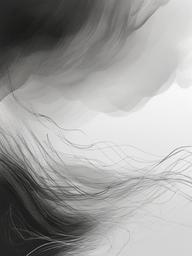 drawing of fog  minimal rough scribbles,doodles,black and white