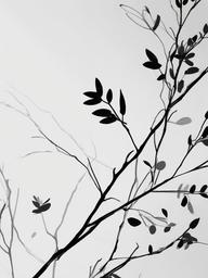 drawing of branch  minimal rough scribbles,doodles,black and white