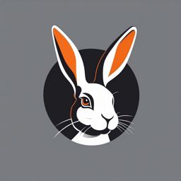 vector rabbit logo color design minimalist