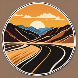 Death Valley National Park sticker- Lowest, hottest, and driest national park in the U.S., , sticker vector art, minimalist design