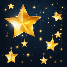 star clipart transparent background - shining in the night sky. 