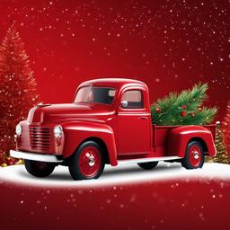 Red Background Wallpaper - red truck christmas wallpaper  