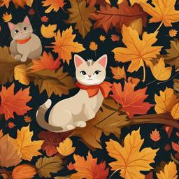 Cat Background Wallpaper - fall cat wallpaper  