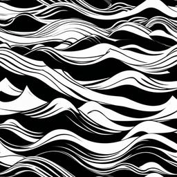 Wave Tattoo Black and White - A monochromatic representation of waves, emphasizing contrast and simplicity in design.  simple tattoo design
